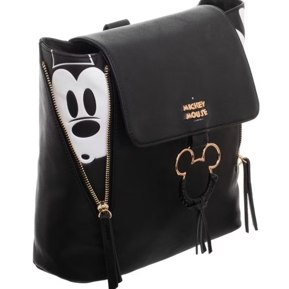 DISNEY MICKEY MOUSE BACKPACK PURSE NOVELTY WITH THE OPTION TO REVEAL MICKEY 🖤🤍 - Picture 8 of 14